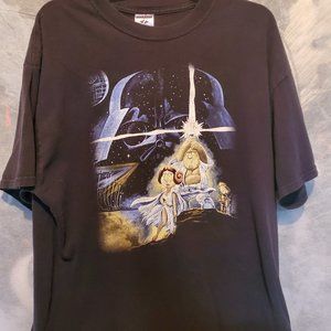 Vintage Family Guy Star Wars Lois, Chris, Quagmire Black Men's Tee Shirt XL